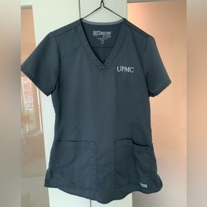 Greys Anatomy scrub top XS gray
